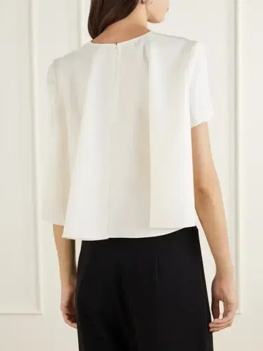 Heirlome Mariel Faille Wool-blend Blouse | Thumbnail 3 Heirlome Mariel Faille Wool-blend Blouse | Thumbnail 3