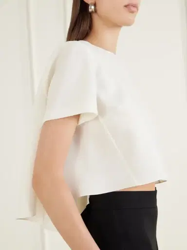 Heirlome Mariel Faille Wool-blend Blouse | Thumbnail 4 Heirlome Mariel Faille Wool-blend Blouse | Thumbnail 4