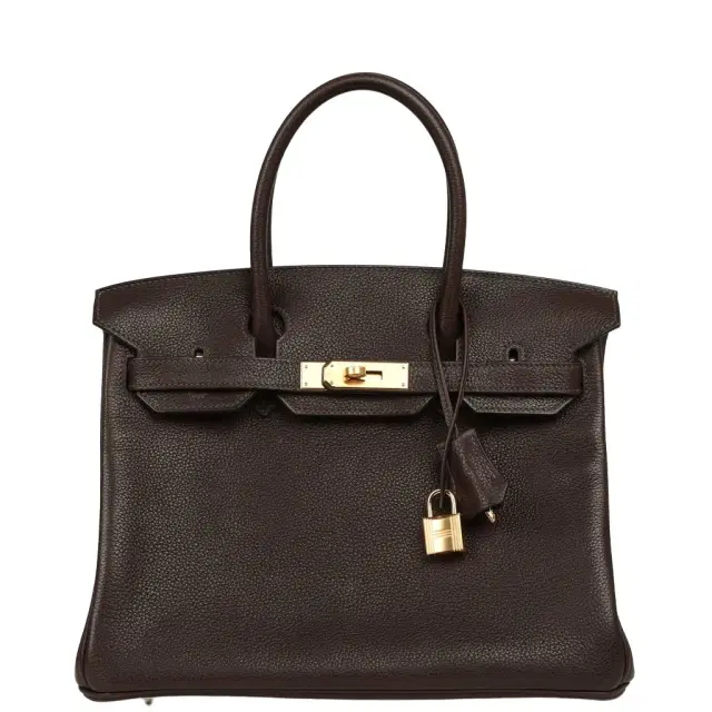 Hermes Birkin 30 Ebene Barenia Faubourg Gold Hardware