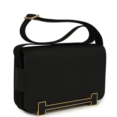 HERMÈS Hermes Geta Slim Bag Black Epsom Gold Hardware | Thumbnail 2