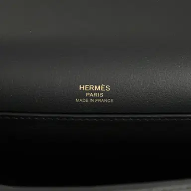 HERMÈS Hermes Geta Slim Bag Black Epsom Gold Hardware | Thumbnail 8