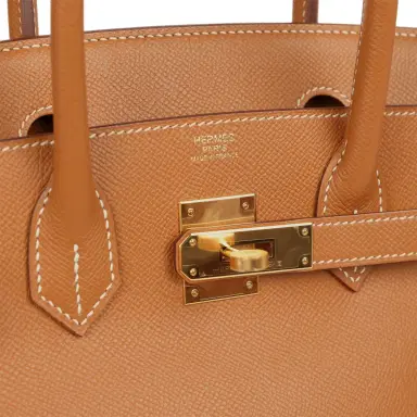 HERMÈS Pre-owned Hermes Birkin 30 Gold Epsom Gold Hardware | Thumbnail 7