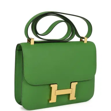 HERMÈS Pre-owned Hermes Constance 24 Vert Yucca Epsom Gold Hardware | Thumbnail 2
