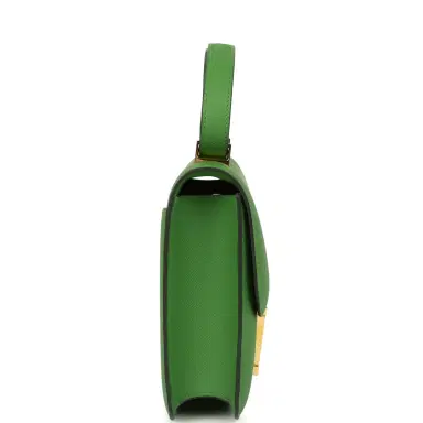 HERMÈS Pre-owned Hermes Constance 24 Vert Yucca Epsom Gold Hardware | Thumbnail 3