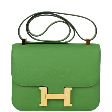 HERMÈS Pre-owned Hermes Constance 24 Vert Yucca Epsom Gold Hardware | Thumbnail 1