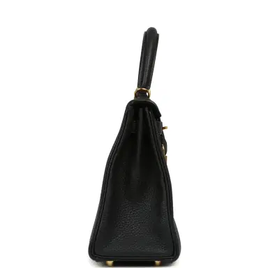 HERMÈS Pre-owned Hermes Kelly Retourne 25 Black Togo Gold Hardware | Thumbnail 3