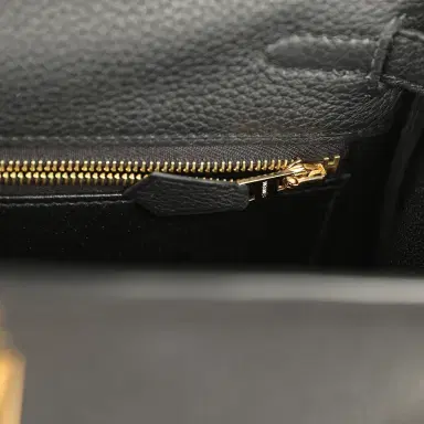 HERMÈS Pre-owned Hermes Kelly Retourne 25 Black Togo Gold Hardware | Thumbnail 9