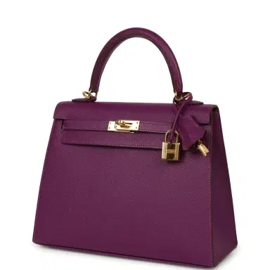 HERMÈS Pre-owned Hermes Kelly Sellier 25 Anemone Epsom Gold Hardware | Thumbnail 5 HERMÈS Pre-owned Hermes Kelly Sellier 25 Anemone Epsom Gold Hardware | Thumbnail 5