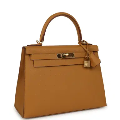 HERMÈS Pre-owned Hermes Kelly Sellier 28 Sesame Epsom Gold Hardware | Thumbnail 2