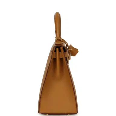 HERMÈS Pre-owned Hermes Kelly Sellier 28 Sesame Epsom Gold Hardware | Thumbnail 3