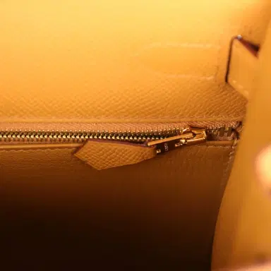 HERMÈS Pre-owned Hermes Kelly Sellier 28 Sesame Epsom Gold Hardware | Thumbnail 9