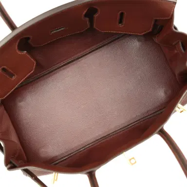 HERMÈS Vintage Hermes Shoulder Birkin 42 JPG Havane Clemence Gold Hardware | Thumbnail 8