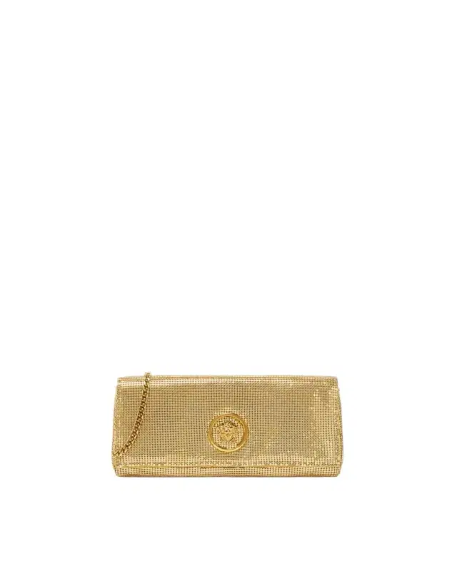 Versace La Medusa Metal Mesh Clutch