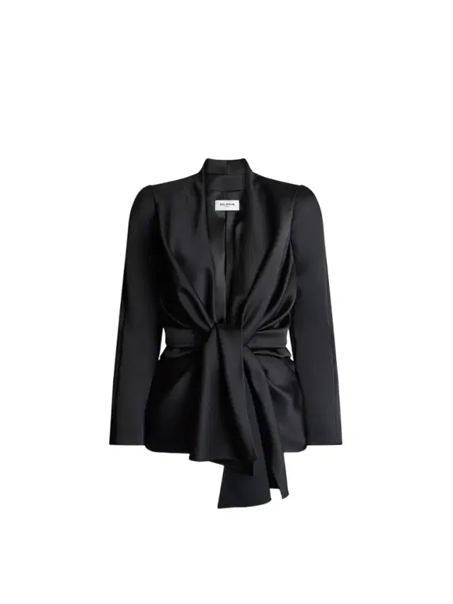 Balmain Satin crepe jacket with tie detail