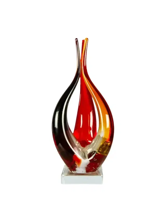 Dale Tiffany Phoenix Flame Glass Sculpture