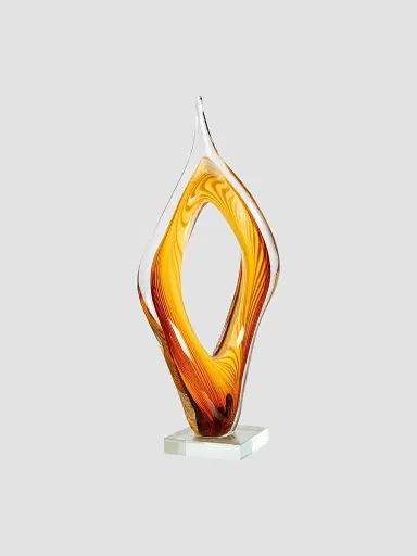 Dale Tiffany Golden Flame Glass Sculpture | Thumbnail 2