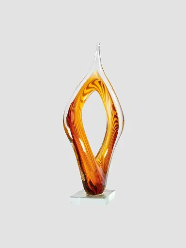 Dale Tiffany Golden Flame Glass Sculpture | Thumbnail 3