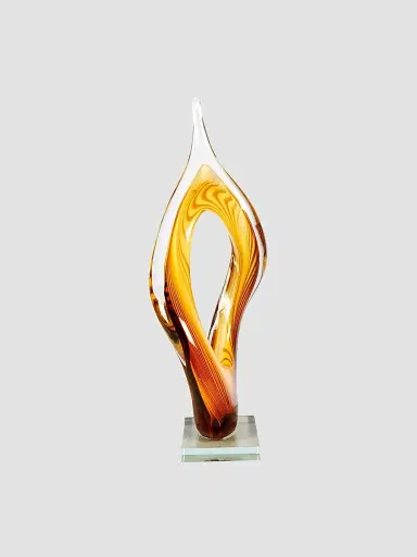 Dale Tiffany Golden Flame Glass Sculpture | Thumbnail 4