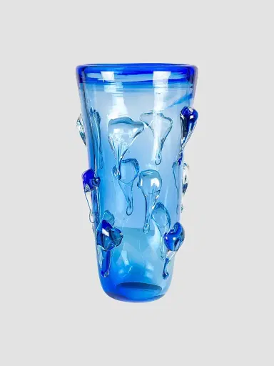 Dale Tiffany Blue Mayera Glass Vase | Thumbnail 4
