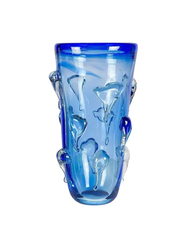 Dale Tiffany Blue Mayera Glass Vase