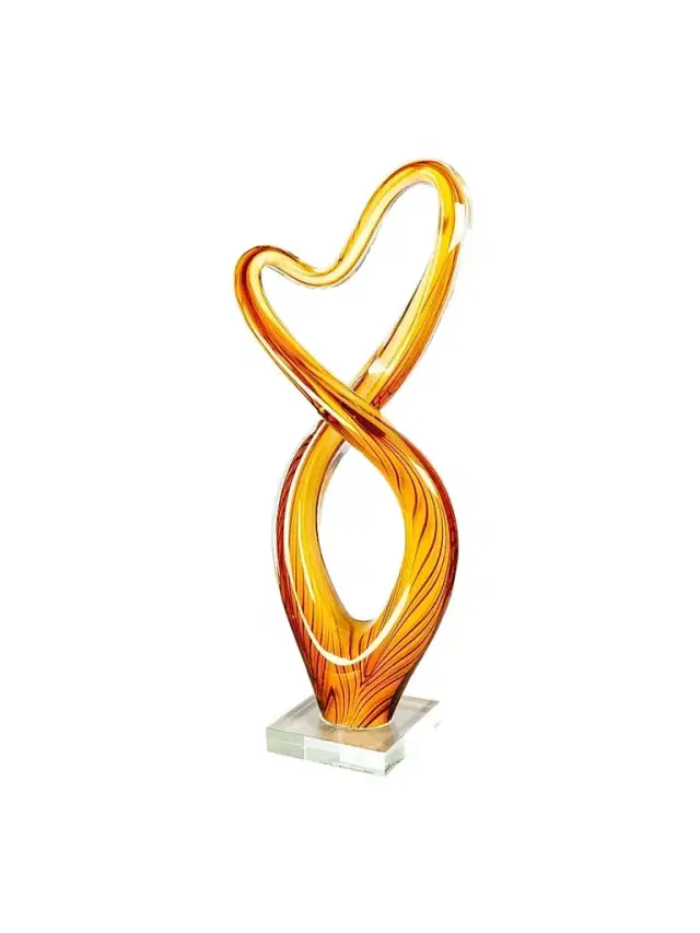 Dale Tiffany Golden Infinity Glass Sculpture