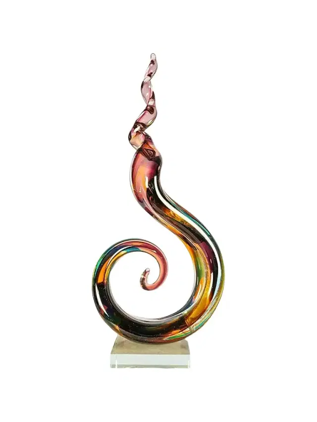 Dale Tiffany Twilight Twist Handcrafted Art Glass Sculpture
