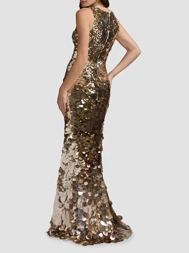 Mac Duggal Women's Sequined Sleeveless Gown | Thumbnail 4