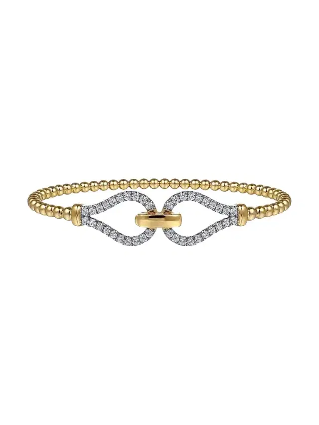 Gabriel & Co Women's Bujukan 14K Yellow & 0.75 TCW Diamond Bangle Bracelet