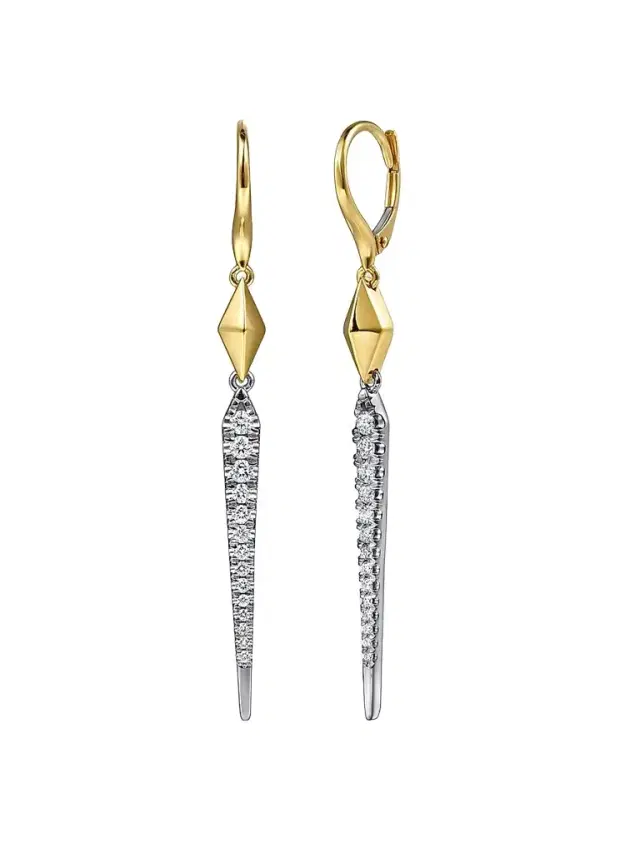 Gabriel & Co Women's Kaslique 14K White & Yellow Gold 0.50 TCW Diamond Kite Drop Earrings