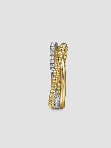 Gabriel & Co Women's Bujukan 14K Gold & 0.25 TCW Diamond Crisscross Ring | Thumbnail 4