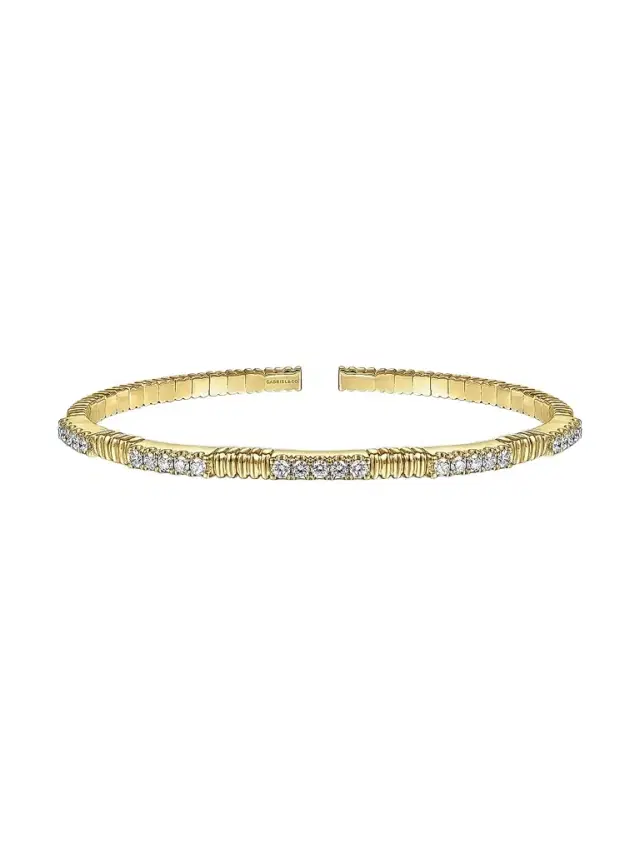 Gabriel & Co Women's Contemporary 14K Yellow Gold & 0.85 TCW Diamond Bangle Bracelet