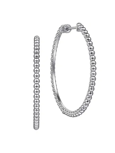 Gabriel & Co Women's Bujukan Sterling Silver Hoop Earrings | Thumbnail 1