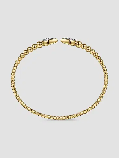 Gabriel & Co Women's Bujukan 14K Yellow Gold & 0.25 TCW Diamond Bangle | Thumbnail 4 Gabriel & Co Women's Bujukan 14K Yellow Gold & 0.25 TCW Diamond Bangle | Thumbnail 4