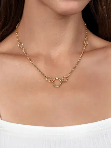 Gabriel & Co Women's Contemporary 14K Yellow Gold Chain-Link Necklace | Thumbnail 2 Gabriel & Co Women's Contemporary 14K Yellow Gold Chain-Link Necklace | Thumbnail 2