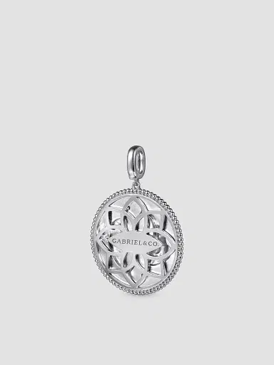 Gabriel & Co Women's Bujukan Sterling Silver & White Sapphire Pisces Medallion Pendant | Thumbnail 4 Gabriel & Co Women's Bujukan Sterling Silver & White Sapphire Pisces Medallion Pendant | Thumbnail 4