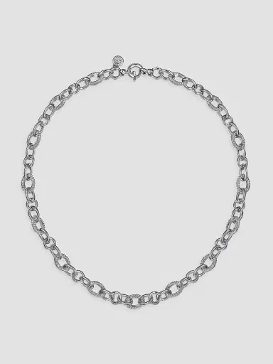 Gabriel & Co Women's Bujukan Sterling Silver Link Chain Necklace | Thumbnail 4