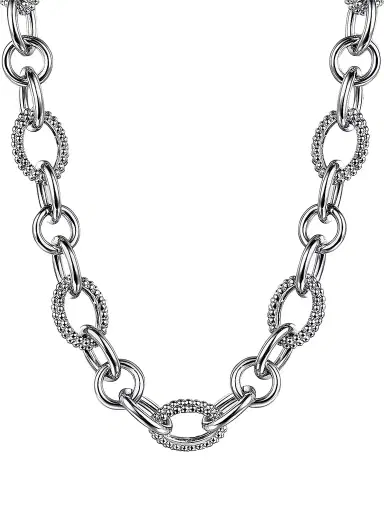 Gabriel & Co Women's Bujukan Sterling Silver Link Chain Necklace | Thumbnail 1