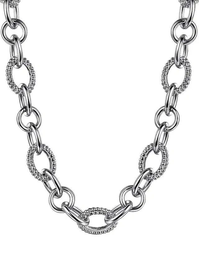 Gabriel & Co Women's Bujukan Sterling Silver Link Chain Necklace