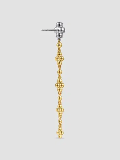Gabriel & Co Women's Bujukan 14K White & Yellow Gold & 0.32 TCW Diamond Drop Earrings | Thumbnail 3 Gabriel & Co Women's Bujukan 14K White & Yellow Gold & 0.32 TCW Diamond Drop Earrings | Thumbnail 3