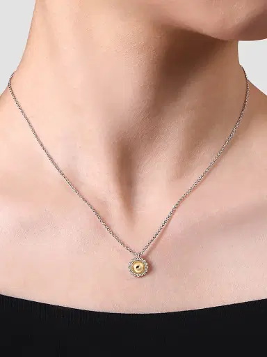Gabriel & Co Women's Bujukan Sterling Silver & 14K Yellow Gold Pendant Necklace | Thumbnail 2