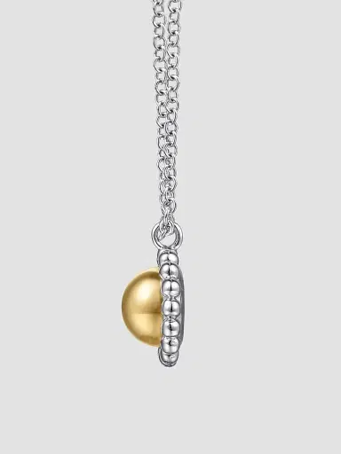 Gabriel & Co Women's Bujukan Sterling Silver & 14K Yellow Gold Pendant Necklace | Thumbnail 3
