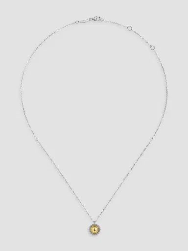 Gabriel & Co Women's Bujukan Sterling Silver & 14K Yellow Gold Pendant Necklace | Thumbnail 5