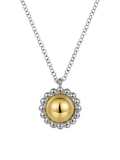 Gabriel & Co Women's Bujukan Sterling Silver & 14K Yellow Gold Pendant Necklace | Thumbnail 1