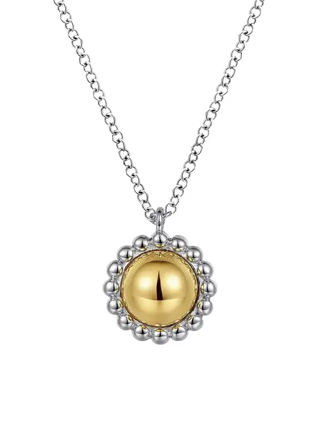 Gabriel & Co Women's Bujukan Sterling Silver & 14K Yellow Gold Pendant Necklace