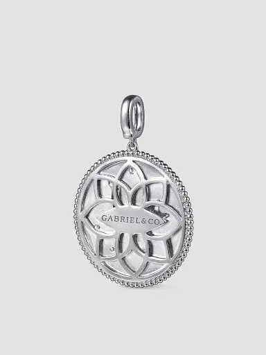 Gabriel & Co Women's Bujukan Sterling Silver & White Sapphire Gemini Medallion | Thumbnail 4