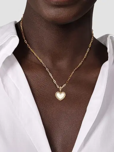 Gabriel & Co Women's Bujukan Heart Medallion 14K Yellow Gold & 0.35 TCW Diamond Pendant | Thumbnail 2