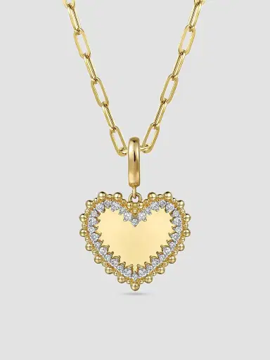 Gabriel & Co Women's Bujukan Heart Medallion 14K Yellow Gold & 0.35 TCW Diamond Pendant | Thumbnail 4
