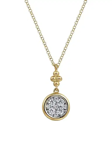 Gabriel & Co Women's Bujukan 14K Gold & 0.25 TCW Diamond Pendant Necklace | Thumbnail 1
