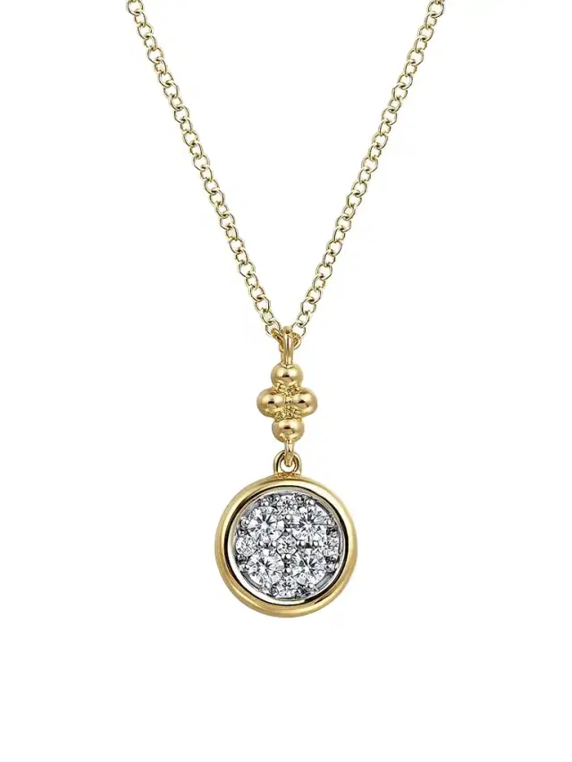 Gabriel & Co Women's Bujukan 14K Gold & 0.25 TCW Diamond Pendant Necklace