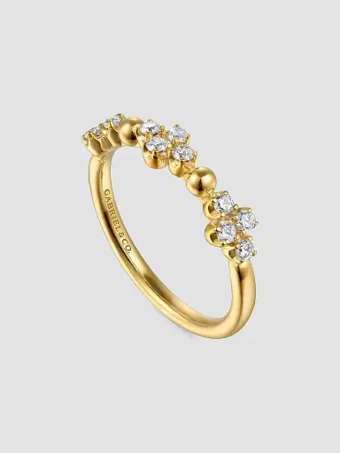 Gabriel & Co Women's Bujukan 14K Yellow Gold & 0.25 TCW Diamond Band Ring | Thumbnail 3 Gabriel & Co Women's Bujukan 14K Yellow Gold & 0.25 TCW Diamond Band Ring | Thumbnail 3